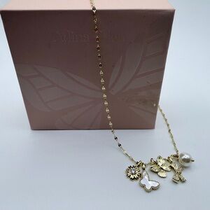 Adina Eden Gold Charm Necklace NWT